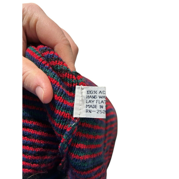 Vintage Tally-Ho Plaid Cardigan Preppy‎ Academia Retro Xmas Sweater Size Small - Picture 4 of 9